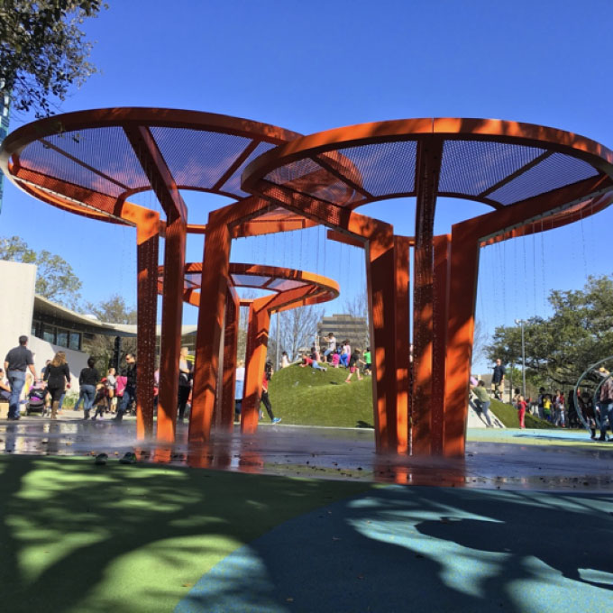 Levy01_680 Levy Park orange ornamental play structure