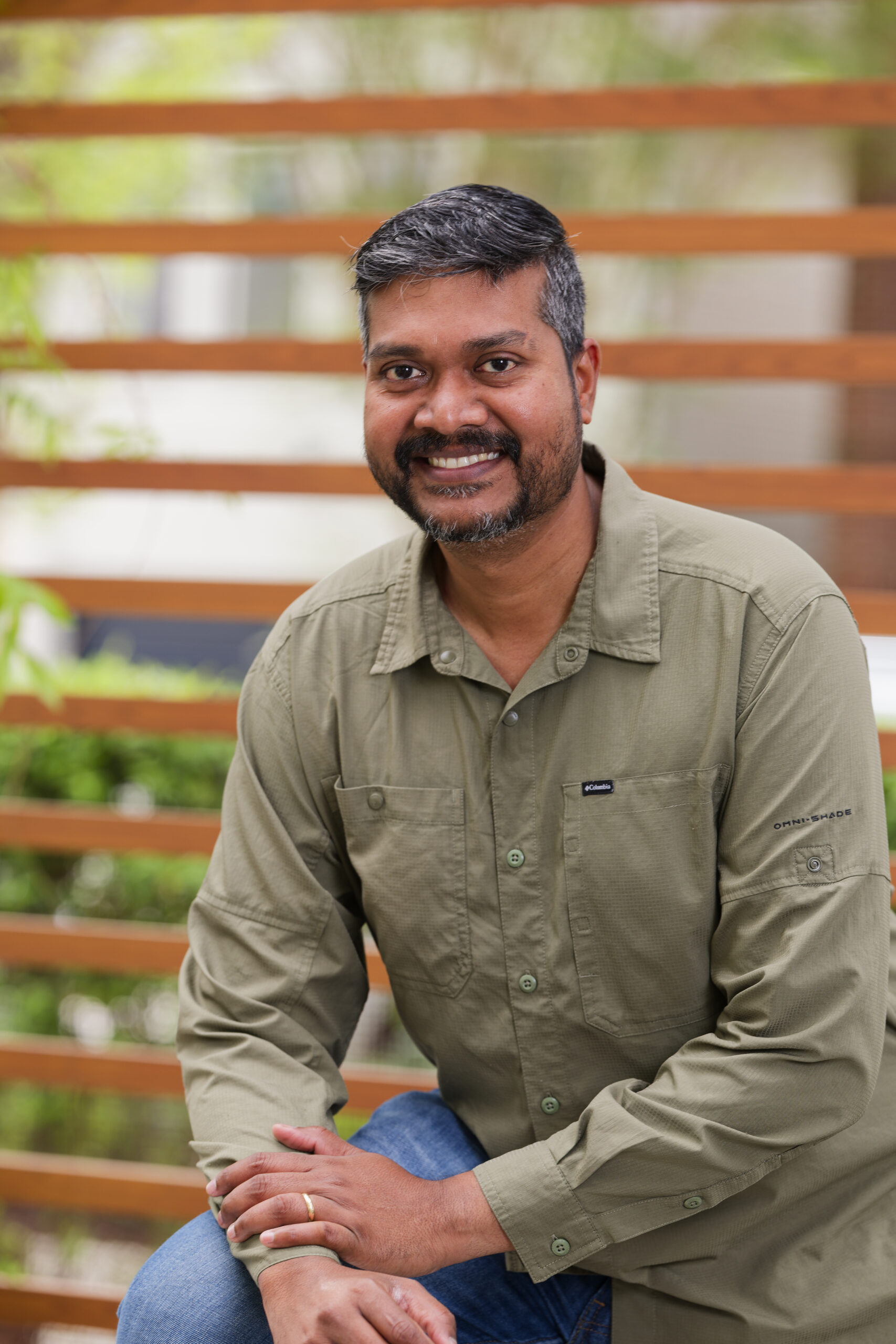 Portrait of Sai Pasupuleti, Project Manager at Renfrow+Co, Houston’s expert in custom metal and wood fabrication services