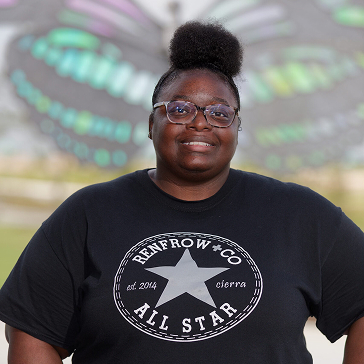 Cierra Reeves, Estimator at Renfrow+Co, specializing in project estimations for custom metal and wood fabrication