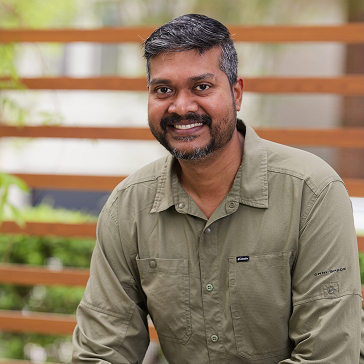 Portrait of Sai Pasupuleti, Project Manager at Renfrow+Co, Houston’s expert in custom metal and wood fabrication services