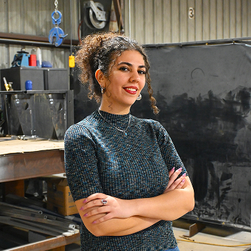 Cierra Reeves, Estimator at Renfrow+Co, specializing in project estimations for custom metal and wood fabrication