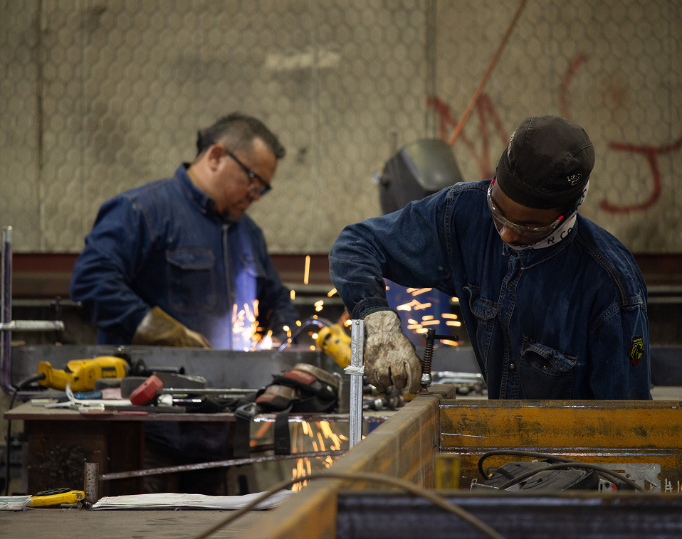 Renfrow+Co team completing custom metalwork