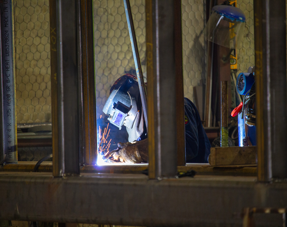 Renfrow+Co welding team fabricating pavilions