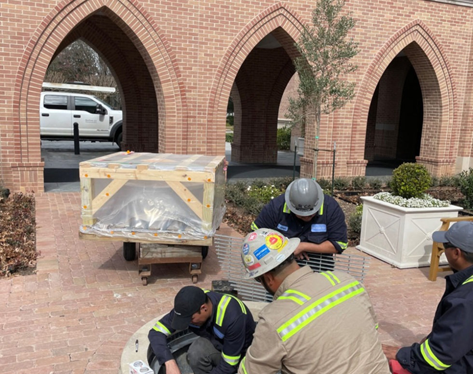 Renfrow+Co welding team fabricating pavilions