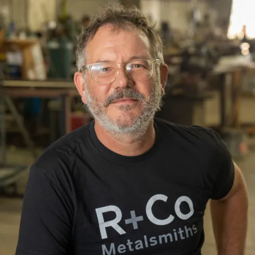 Matthew Renfrow, Principal and Founder of Renfrow+Co, a Houston-based company specializing in metal and woodwork fabrication Matthew Renfrow, Principal and Founder of Renfrow+Co, a Houston-based company specializing in metal and woodwork fabrication